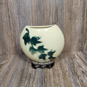 Vintage Royal Copley Ivy Pillow Footed Vase